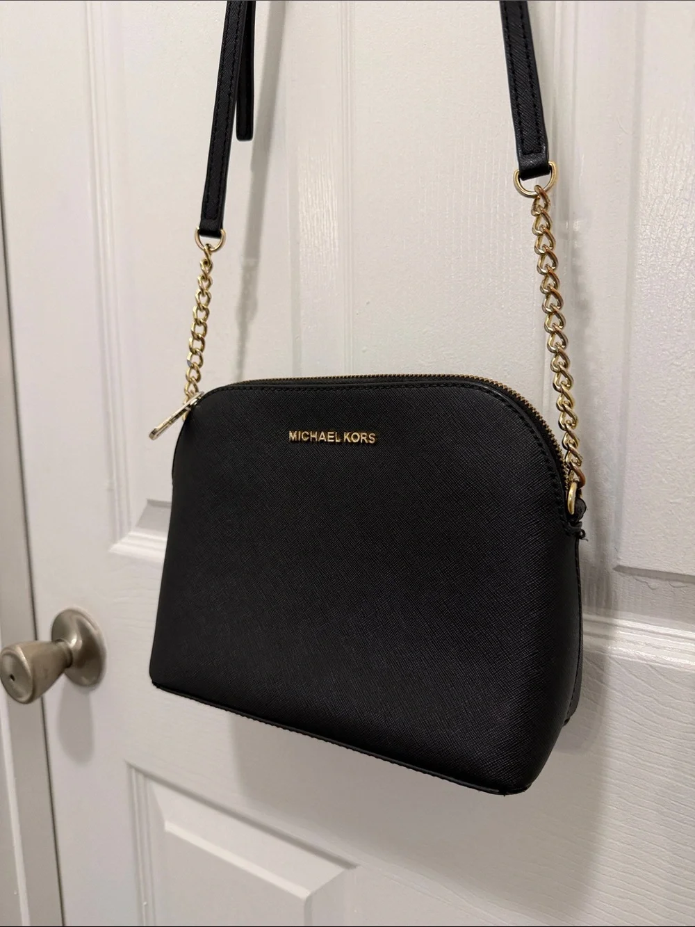 Michael Kors Cindy crossbody handbag black leather